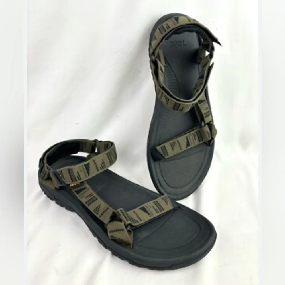 TEVA HURRICANE‎ XLT CHARACTER DARK OLIVE GREEN STRAP HIKING SANDALS SIZE 9
